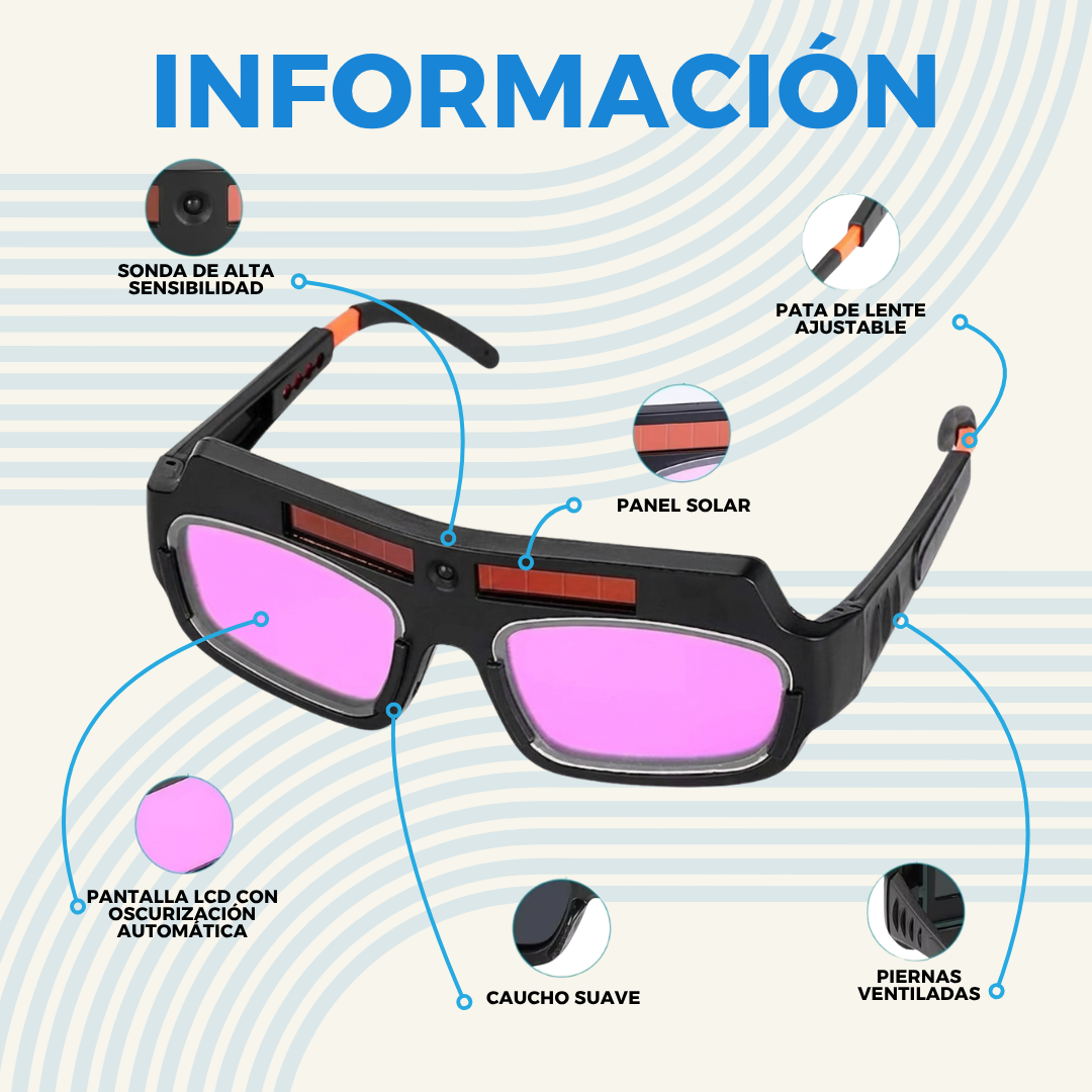 Funcionamiento de los lentes fotosensibles autom&aacute;ticos para soldar